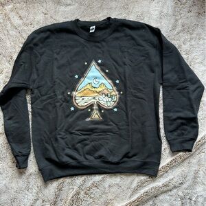 Black Graphic crewneck